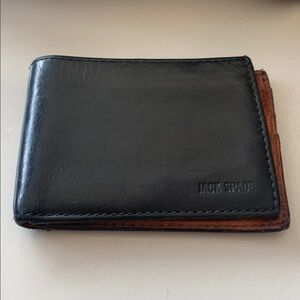 Authentic Jack Spade leather wallet black